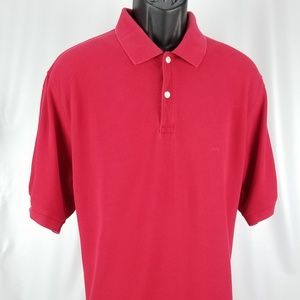 Brooks Brothers Men's Red 100% Cotton Polo Sz L